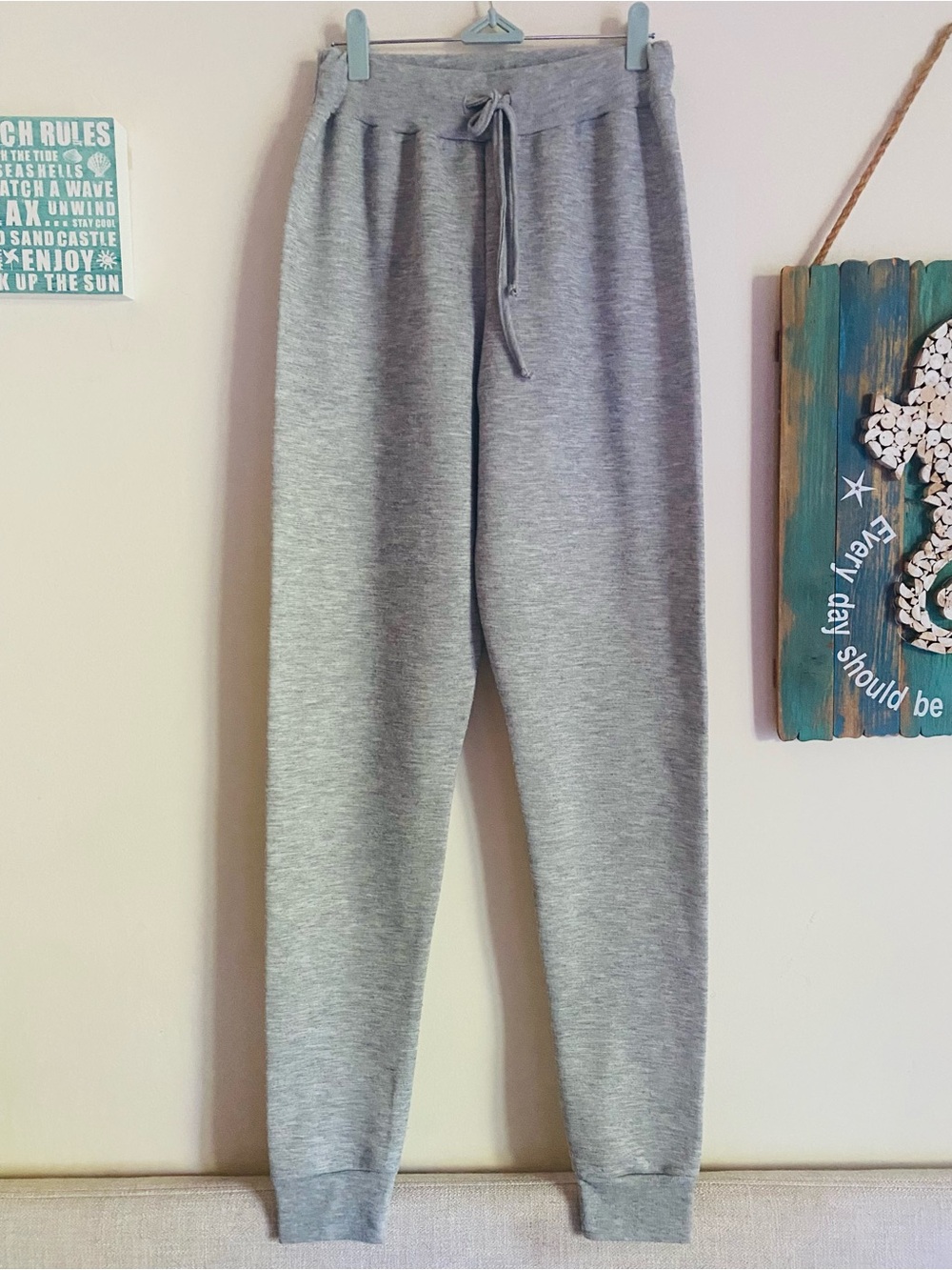 BOO HOO JOGGER SWEATPANTS / HEATHER GREY
